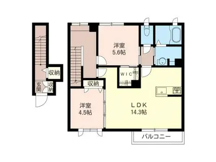 きらら B(2LDK/2階)の間取り写真