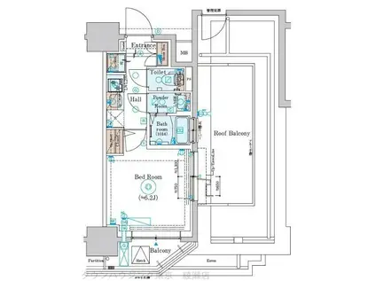 GENOVIA綾瀬II(1K/8階)の間取り写真