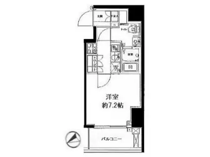 GENOVIA浅草橋GREEN VEILジェノヴィア浅草橋グリーンヴ(1K/8階)の間取り写真