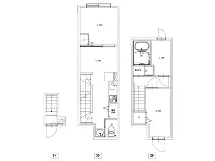 ソルナクレイシア荻窪III(3LDK/2階)の間取り写真