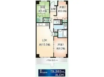 ピボットマンション小鴨(3LDK/2階)の間取り写真