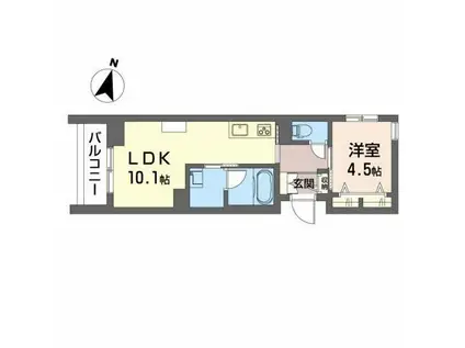 グローレン柏木(1LDK/2階)の間取り写真