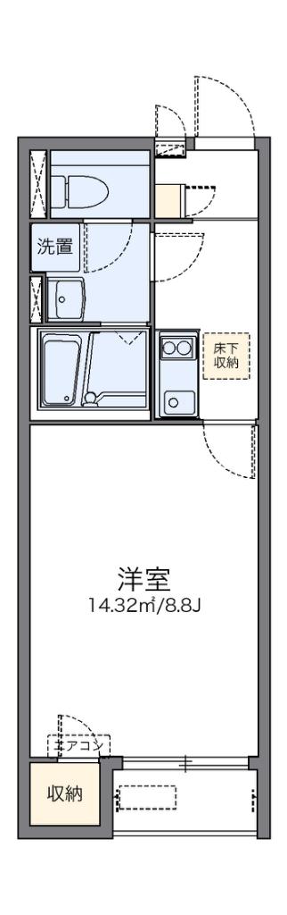 レオネクスト下新庄(1K/1階)の間取り写真