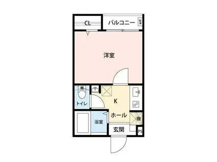 グランクオール西綾瀬(1K/4階)の間取り写真