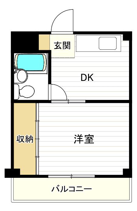 ミヤコビル(ワンルーム/5階)の間取り写真