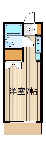 ハイムミルフィーユ(1K/4階)の間取り写真