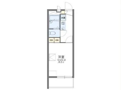 レオパレス仲宿(1K/3階)の間取り写真