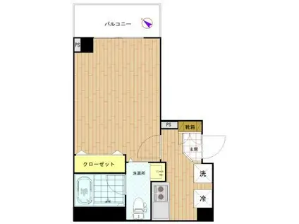 レジディア文京本郷(1K/6階)の間取り写真