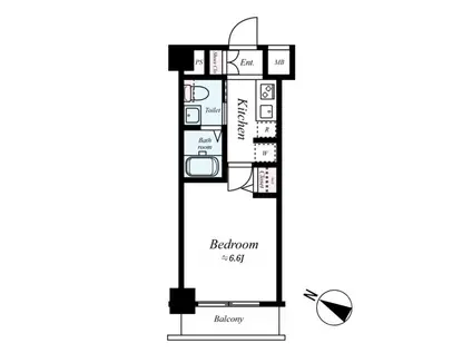 グロースニシヨコハマ2(1K/5階)の間取り写真