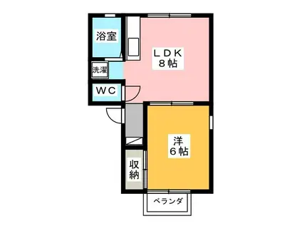 アーバンヤマモト(1LDK/1階)の間取り写真