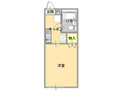 ジュノ A棟(1K/2階)の間取り写真