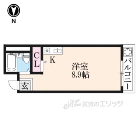 SKYマンション(ワンルーム/3階)の間取り写真