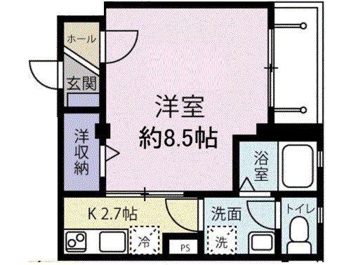 ファーシルMA(1K/2階)の間取り写真