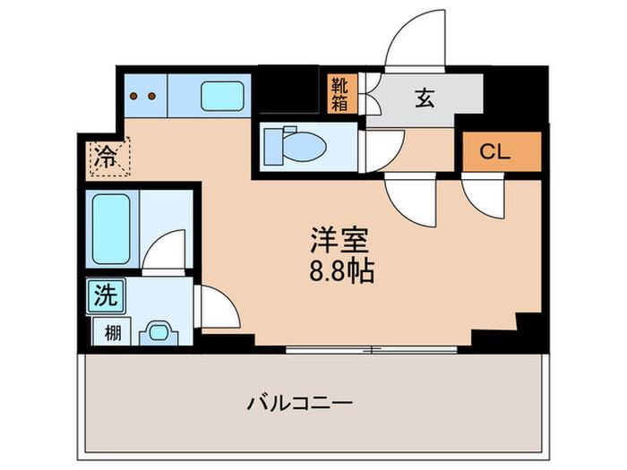 CREVISTA板橋ときわ台(ワンルーム/7階)の間取り写真