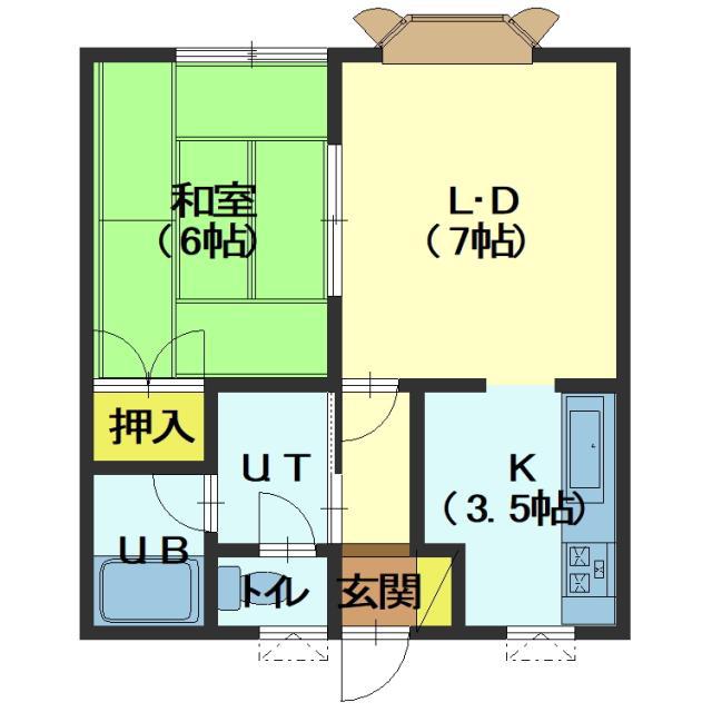 コーポ光(1LDK/2階)の間取り写真
