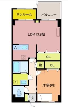 VIA・LATTEA I(1LDK/3階)の間取り写真