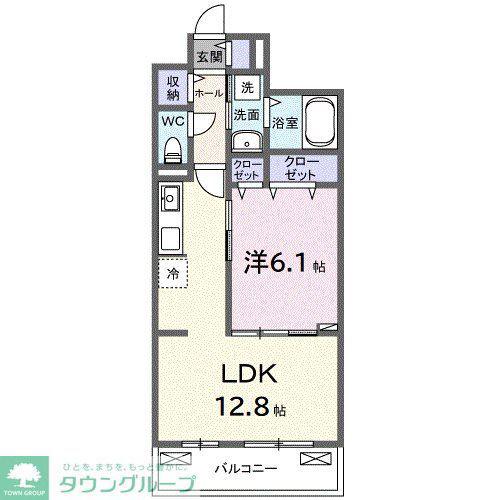 ブランノワレ(1LDK/3階)の間取り写真