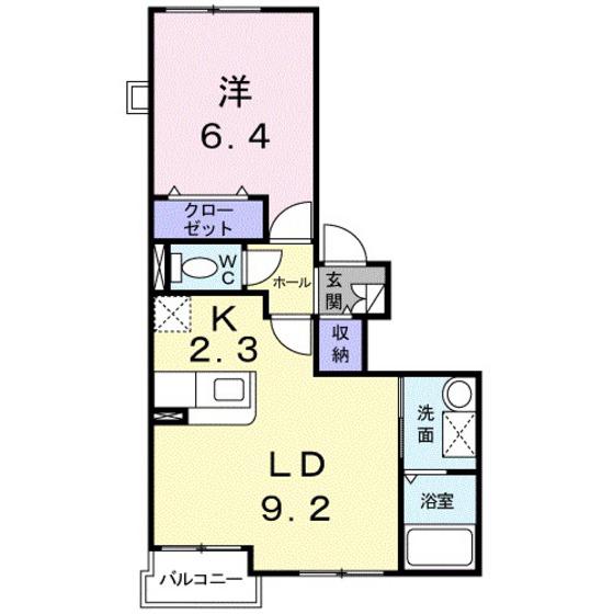エミネンス リミテッド(1LDK/2階)の間取り写真