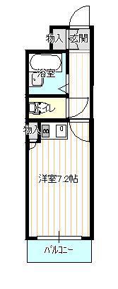 JOYハウス城西(ワンルーム/3階)の間取り写真