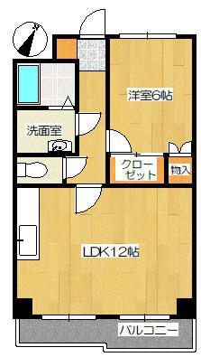アーバンプレイス(1LDK/4階)の間取り写真