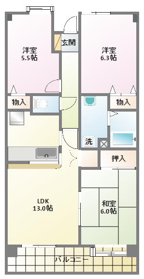 MYT・PARACIOエムワイティパラシオ(3LDK/1階)の間取り写真