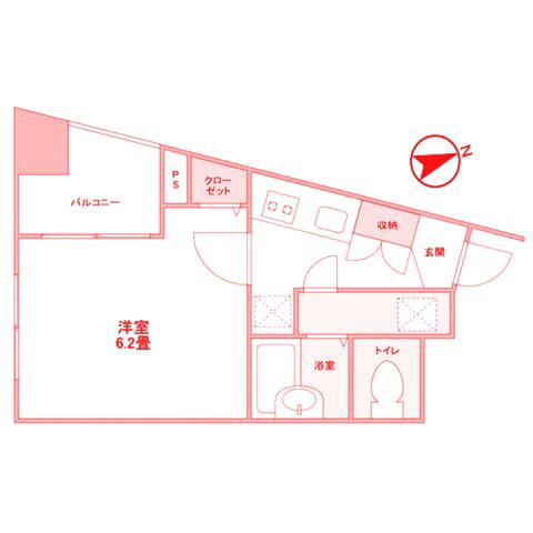POWERHOUSE横濱(1K/6階)の間取り写真