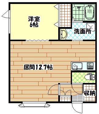 グレイトHOUSE(1LDK/2階)の間取り写真
