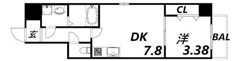 MAISON PREMIER VII(1DK/5階)の間取り写真