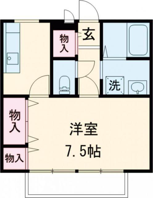 プレアマール(1K/1階)の間取り写真