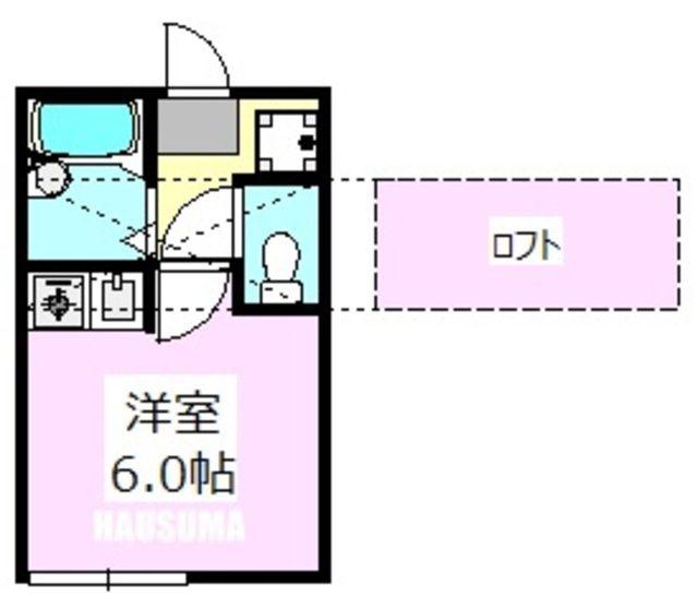 QUENEL 栄町(ワンルーム/2階)の間取り写真