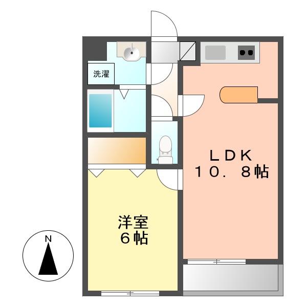 エミネンスオタイII(1LDK/1階)の間取り写真