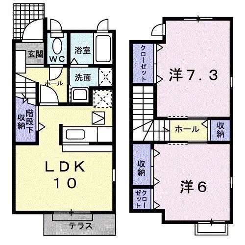 ウィンベル 八木山(2LDK/1階)の間取り写真