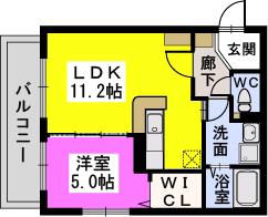 レスピーザ曙(1LDK/3階)の間取り写真
