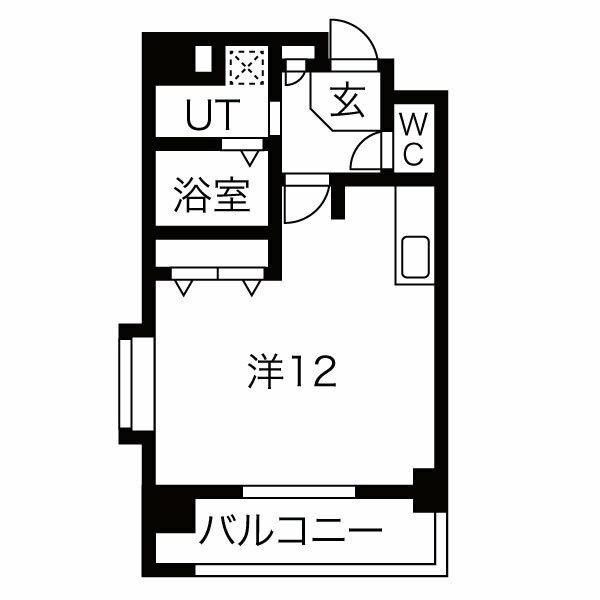 THE金山1107(1K/5階)の間取り写真