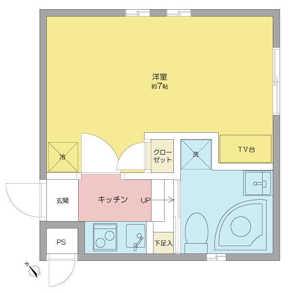 パークサイド神宮(1K/1階)の間取り写真