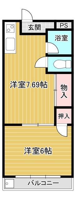 第1ヴィラト-ヨ-(1LDK/3階)の間取り写真