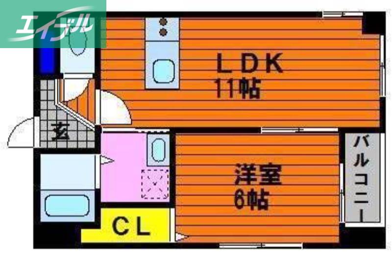 フラットT&T(1LDK/1階)の間取り写真