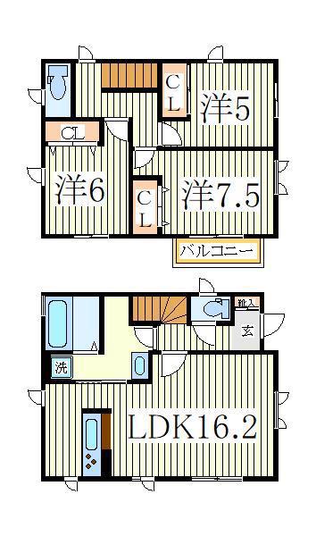 JE TAIME Y&M(3LDK/2階)の間取り写真