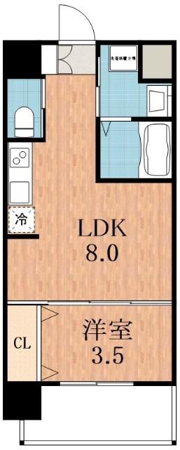 FDS NOVA(1LDK/9階)の間取り写真