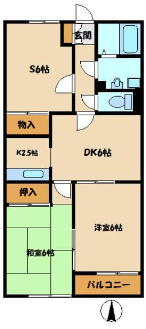 ビラベルデ(2SDK/1階)の間取り写真