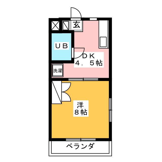 プレオール葵(1DK/2階)の間取り写真