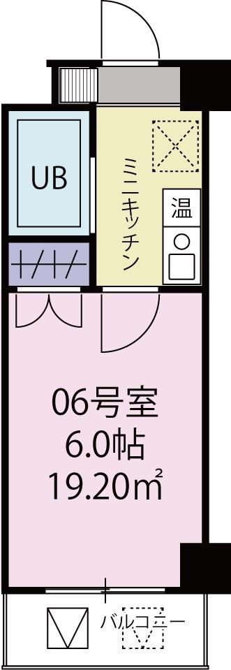 ベルビー川崎(1K/7階)の間取り写真