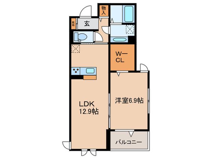 CREATORE(1LDK/2階)の間取り写真