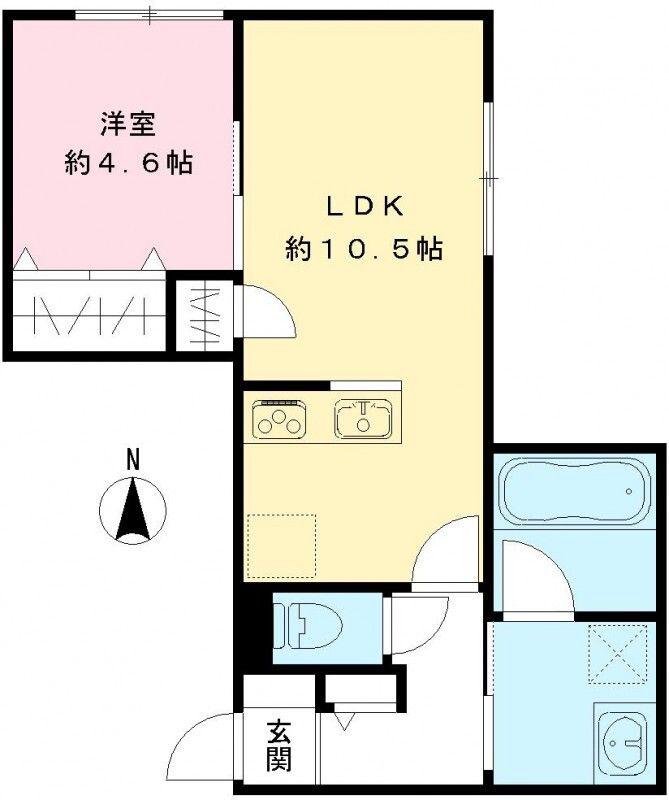 YS COURT II(1LDK/1階)の間取り写真