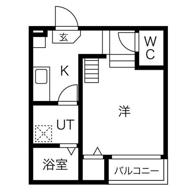 BELL BOX(1SK/2階)の間取り写真