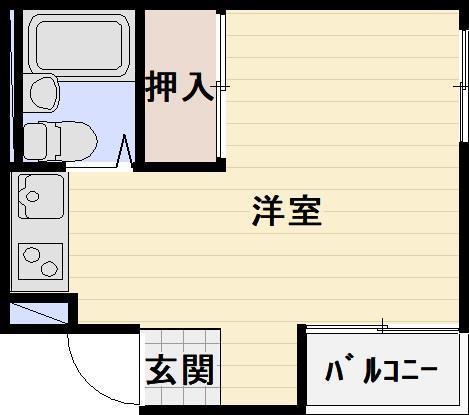 エクセレント敦賀(ワンルーム/2階)の間取り写真