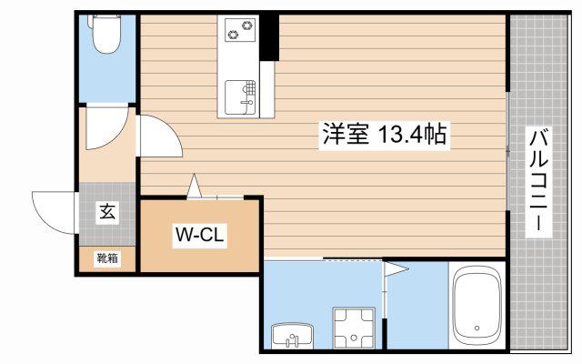 シャーメゾン138(ワンルーム/2階)の間取り写真