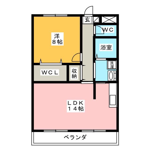 ベルフォーレ弐番館(1LDK/5階)の間取り写真