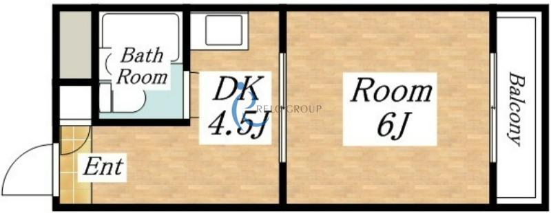 ロイヤル小路(1DK/1階)の間取り写真