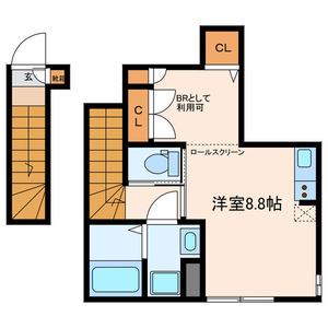 BLISS千歳烏山(ワンルーム/2階)の間取り写真